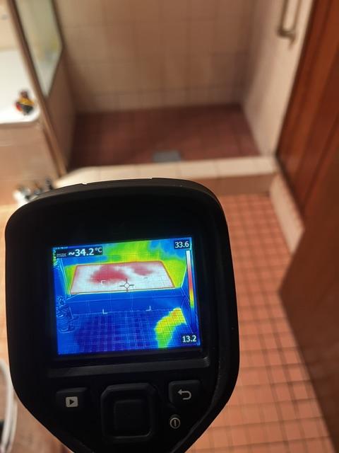 Thermal imaging used for water leak investigations