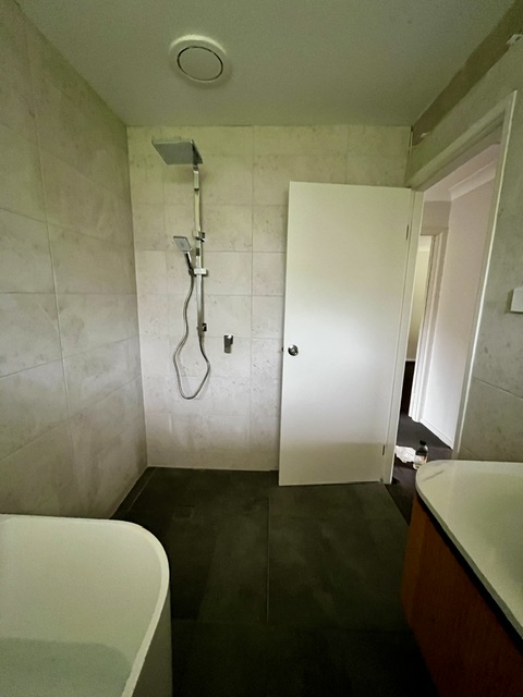 Completed shower