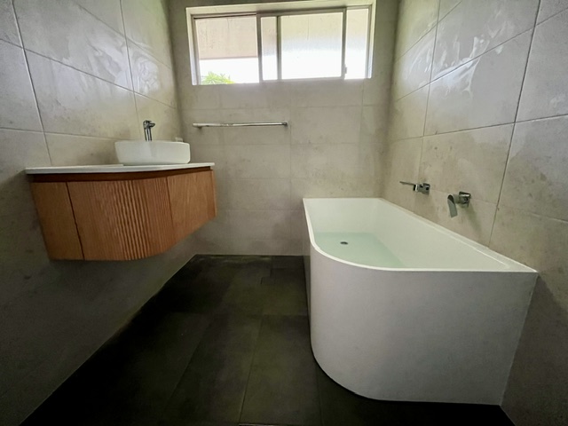 Completed bathroom renovation